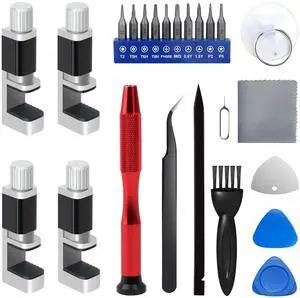 4Pcs Phone Screen Repair Tools Adjustable Screen Fastening Clamp Screen Clip Fixture Tools Compatible for iPhone, iPad, Samsung,Tablets,LCD Screen Rear Glass Repair with Screwdriver tool kits 4Pcs Phone Screen Repair Tools Adjustable Screen Fastening Clamp Screen Clip Fixture Tools Compatible for iPhone, iPad, Samsung,Tablets,LCD Screen Rear Glass Repair with Screwdriver tool kits