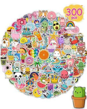 Stickers for Water Bottles, 300 Pcs/Pack Cute Vinyl Waterproof Laptop Sticker for School Students Gifts Supplies Classroom Teachers Prizes Stocking Stuffers Stickers for Kids Girls Teens Stickers for Water Bottles, 300 Pcs/Pack Cute Vinyl Waterproof Laptop Sticker for School Students Gifts Supplies Classroom Teachers Prizes Stocking Stuffers Stickers for Kids Girls Teens