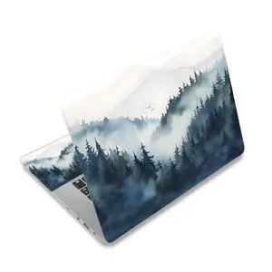 12.1-15.6 Inch Laptop Skin Decal, Universal Reusable Vinyl Laptop Cover Sticker, Waterproof Art Decal Protector - Misty Forest 12.1-15.6 Inch Laptop Skin Decal, Universal Reusable Vinyl Laptop Cover Sticker, Waterproof Art Decal Protector - Misty Forest