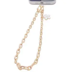 Phone Charms Strap Phone Wrist Strap With Cute White Flower Phone Lanyard Metal Chain CellPhone Charms Hands-Free Wrist Strap PhoneChain Strap for Women Phone Charms Strap Phone Wrist Strap With Cute White Flower Phone Lanyard Metal Chain CellPhone Charms Hands-Free Wrist Strap PhoneChain Strap for Women