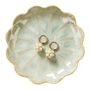 Lotus Ring Holder Dish Small Indoor Ash Tray, Ceramic Dessert Plate Trinket Jewelry Holder Organizing Necklace Earrings for Parents Friends Sister, Light Green. All Jewelries Are NOT Included. Lotus Ring Holder Dish Small Indoor Ash Tray, Ceramic Dessert Plate Trinket Jewelry Holder Organizing Necklace Earrings for Parents Friends Sister, Light Green. All Jewelries Are NOT Included.