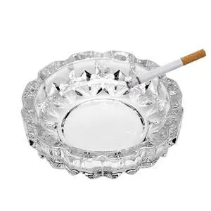 Round Heavy Duty Glass Smoking Ashtray for Indoor and Outdoor Home Office Tabletop Decoration 4.8" Diameter Round Heavy Duty Glass Smoking Ashtray for Indoor and Outdoor Home Office Tabletop Decoration 4.8" Diameter