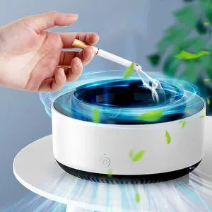2 in 1 Multifunctional Smokeless Ashtray,Air Purifier Ashtray with Filter, Best for Home Car or Office (White) 2 in 1 Multifunctional Smokeless Ashtray,Air Purifier Ashtray with Filter, Best for Home Car or Office (White)