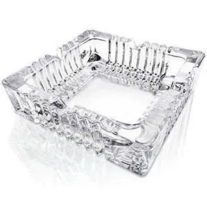 Green Apple No. 2049 Crystal Heavy Glass Ashtray for Indoor and Outdoor Decorative (Square) Green Apple No. 2049 Crystal Heavy Glass Ashtray for Indoor and Outdoor Decorative (Square)