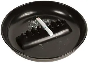 6121 Melamine Ash Tray, 6.75 x 6.75 x 1.25 inches, Black 6121 Melamine Ash Tray, 6.75 x 6.75 x 1.25 inches, Black