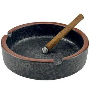 Ceramic Ashtray Stylish Indoor & Outdoor Cigarette Ashtray for Home, Coffee Bars, and PatiosLava Dazzling Black (Medium Size) Ceramic Ashtray Stylish Indoor & Outdoor Cigarette Ashtray for Home, Coffee Bars, and PatiosLava Dazzling Black (Medium Size)