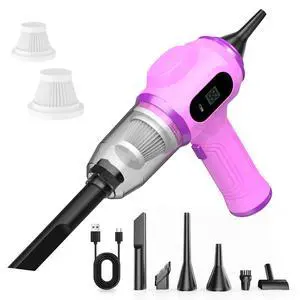 Portable Car Vacuum Cordless Mini Handheld Vacuums Cleaner Rechargeable with LCD Display and Multi-Nozzles, High Power Hand held Cleaners for Car, Home, Office, Sofa, Pet Hair,Keyboard Portable Car Vacuum Cordless Mini Handheld Vacuums Cleaner Rechargeable with LCD Display and Multi-Nozzles, High Power Hand held Cleaners for Car, Home, Office, Sofa, Pet Hair,Keyboard