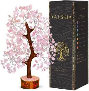 Rose Quartz Tree, Rose Quarts Crystal, Stone Crystal Money Tree - Feng Shui Decor - Spiritual Gift, Home Office Decor - 10-12 Inch Approx Rose Quartz Tree, Rose Quarts Crystal, Stone Crystal Money Tree - Feng Shui Decor - Spiritual Gift, Home Office Decor - 10-12 Inch Approx