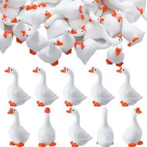 24 Pcs Mini Goose Figurines Tiny Resin Silly Goose Statue Porch Lawn Yard Garden Decor Miniature Geese Animal Statues to Hide for DIY Crafts, Micro Landscape Ornaments 24 Pcs Mini Goose Figurines Tiny Resin Silly Goose Statue Porch Lawn Yard Garden Decor Miniature Geese Animal Statues to Hide for DIY Crafts, Micro Landscape Ornaments