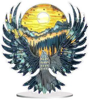 Diamond Painting Kits Desktop Ornaments for Adults,DIY Eagle Sunset Special Shaped Crystal Diamond Art Tabletop Kit, Diamond Ornament for Adult Beginner Home Office Decor Crafts Gift Diamond Painting Kits Desktop Ornaments for Adults,DIY Eagle Sunset Special Shaped Crystal Diamond Art Tabletop Kit, Diamond Ornament for Adult Beginner Home Office Decor Crafts Gift