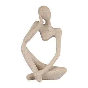 Sandstone Resin Thinker Style Abstract Sculpture Statue Collectible Figurines Home Office Bookshelf Desktop Decor(Small Sandstone,Left) Sandstone Resin Thinker Style Abstract Sculpture Statue Collectible Figurines Home Office Bookshelf Desktop Decor(Small Sandstone,Left)