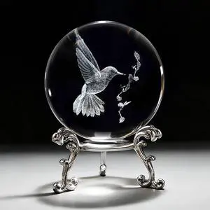 3D Laser Engraved Bird Crystal Ball with Stand Paperweight Gift for Women Mom 60mm Crystal Bird Figurine Glass Animal Decorative Ball for Home Room Office Decoration 3D Laser Engraved Bird Crystal Ball with Stand Paperweight Gift for Women Mom 60mm Crystal Bird Figurine Glass Animal Decorative Ball for Home Room Office Decoration