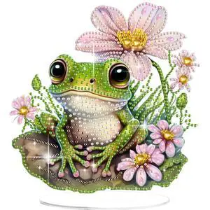 Frog Diamond Art Desktop Ornaments Kits for Adults Beginners, 5D Special Shape Diamond Art Painting Animals Tabletop Ornaments, Crystal Gem Art Painting for Home Table Decor Crafts Gift Frog Diamond Art Desktop Ornaments Kits for Adults Beginners, 5D Special Shape Diamond Art Painting Animals Tabletop Ornaments, Crystal Gem Art Painting for Home Table Decor Crafts Gift