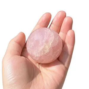 1.6-2 inch Natural Pink Crystal Ball with Stand, Hand Polished Rose Quartz Gemstone Sphere, Reiki Healing Energy Stone, Feng Shui Home Desktop Ornament, Spiritual Meditation Decorative Gift 1.6-2 inch Natural Pink Crystal Ball with Stand, Hand Polished Rose Quartz Gemstone Sphere, Reiki Healing Energy Stone, Feng Shui Home Desktop Ornament, Spiritual Meditation Decorative Gift