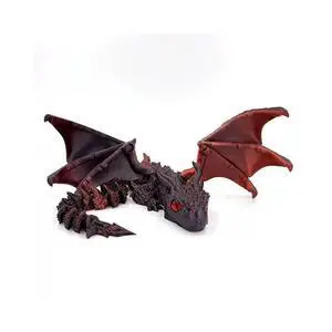 3D Printed Wyvern Dragon with Wings Multi-Jointed Movable Simulation Model Gift Desktop Ornaments Toys (Dark red) 3D Printed Wyvern Dragon with Wings Multi-Jointed Movable Simulation Model Gift Desktop Ornaments Toys (Dark red)
