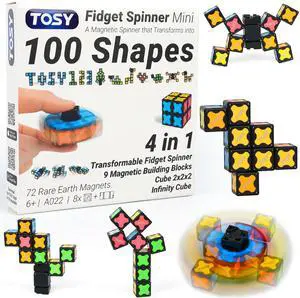 Magnet Fidget Spinner Mini - 8 Blocks, 3 in 1 Toy: Transformable Fidget Spinner, Infinity Cube, 2x2 Puzzle Cube, Easter Basket Stuffers for Kids/Adults, STEM Sensory Stress Relief Toy Magnet Fidget Spinner Mini - 8 Blocks, 3 in 1 Toy: Transformable Fidget Spinner, Infinity Cube, 2x2 Puzzle Cube, Easter Basket Stuffers for Kids/Adults, STEM Sensory Stress Relief Toy