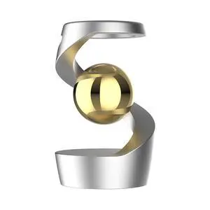 Kinetic Desk Toy, Levitating Spinning Gyroscope, Silent Metal Fidget Spinner, Aluminum Alloy Stress Relief Desktop Ornament, Office Executive Decor Gift for Adults ADHD Anxiety (Silver-Gold Ball) Kinetic Desk Toy, Levitating Spinning Gyroscope, Silent Metal Fidget Spinner, Aluminum Alloy Stress Relief Desktop Ornament, Office Executive Decor Gift for Adults ADHD Anxiety (Silver-Gold Ball)