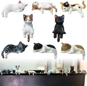 8 Pcs Mini Cat FigurinesTiny Desk Cats for Computer Monitor, Shelves,Car DashboardsOffice Desk Decor, Small Resin Cat for DIY Accessories, Dollhouses Interior decorationss, or Party Favors 8 Pcs Mini Cat FigurinesTiny Desk Cats for Computer Monitor, Shelves,Car DashboardsOffice Desk Decor, Small Resin Cat for DIY Accessories, Dollhouses Interior decorationss, or Party Favors