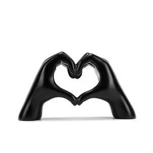Medium Heart Hands Statues Black Hand Love Sculpture Decorative Home Decor Ornaments for Living Room, Wedding, Bedroom, Office Desktop, Cabinets, Bookshelf, Gift for Mom (Medium Black) Medium Heart Hands Statues Black Hand Love Sculpture Decorative Home Decor Ornaments for Living Room, Wedding, Bedroom, Office Desktop, Cabinets, Bookshelf, Gift for Mom (Medium Black)