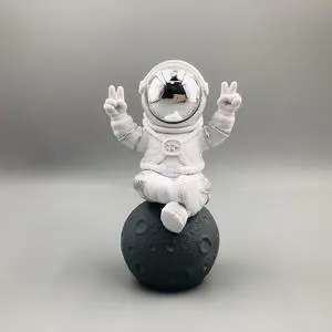 Figurine Astronaut Statue Spaceman Décor,Desktop & Tabletop Decorative Cute Mini Space Figure Ornament,Cake Toppers Decoration and Craft Gift(Silver and White Astronaut Figurine) Figurine Astronaut Statue Spaceman Décor,Desktop & Tabletop Decorative Cute Mini Space Figure Ornament,Cake Toppers Decoration and Craft Gift(Silver and White Astronaut Figurine)