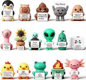 16 Pcs Mini Rubber You Rock Toys Set Mini Rock Figures Positive Gifts Desktop Ornaments and Decorations Inspirational Gifts for Employees, Staff, Teachers, Teams, and Friends (Novel) 16 Pcs Mini Rubber You Rock Toys Set Mini Rock Figures Positive Gifts Desktop Ornaments and Decorations Inspirational Gifts for Employees, Staff, Teachers, Teams, and Friends (Novel)