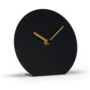 6'' One-Piece Table Clocks Without Scale Modern Minimalist Style Decoration, Iron Silent Quartz Desk Clock Creative Ornaments, Battery Operated Non Ticking for Home Office, Black 6'' One-Piece Table Clocks Without Scale Modern Minimalist Style Decoration, Iron Silent Quartz Desk Clock Creative Ornaments, Battery Operated Non Ticking for Home Office, Black