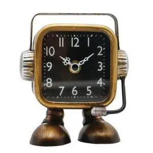 Retro Steampunk Clock,Robot Table Clock,Industrial Style Desk and Shelf Clocks,Fireplace Decor,Battery Operated,Silent Non-Ticking,Clock for Office, Living Room Bedroom Retro Steampunk Clock,Robot Table Clock,Industrial Style Desk and Shelf Clocks,Fireplace Decor,Battery Operated,Silent Non-Ticking,Clock for Office, Living Room Bedroom