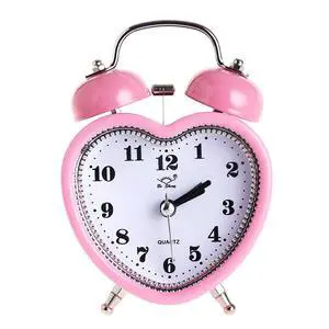 3 Inches Cute Twin Bell Loud Alarm Clock Silent Analog Quartz Nightlight Tableclock Battery Operated for Kids, Seniors, Heavy Sleepers, Decorations for Bedroom, Living Room (Pink) 3 Inches Cute Twin Bell Loud Alarm Clock Silent Analog Quartz Nightlight Tableclock Battery Operated for Kids, Seniors, Heavy Sleepers, Decorations for Bedroom, Living Room (Pink)
