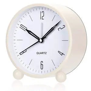 Analog Alarm Clock, 4 inch Super Silent Non Ticking Small Clock with Night Light, Battery Operated, Simply Design, for Bedroom, Bedside, Desk Analog Alarm Clock, 4 inch Super Silent Non Ticking Small Clock with Night Light, Battery Operated, Simply Design, for Bedroom, Bedside, Desk