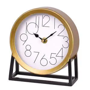 Modern Golden Table Clock on Stand, Decorative Desk and Shelf Clock, Mantel Clock Farmhouse Clock Non-Ticking, Home Décor for Living Room, Bedroom, Bedside, Desk, Gift Clock (Gold) Modern Golden Table Clock on Stand, Decorative Desk and Shelf Clock, Mantel Clock Farmhouse Clock Non-Ticking, Home Décor for Living Room, Bedroom, Bedside, Desk, Gift Clock (Gold)