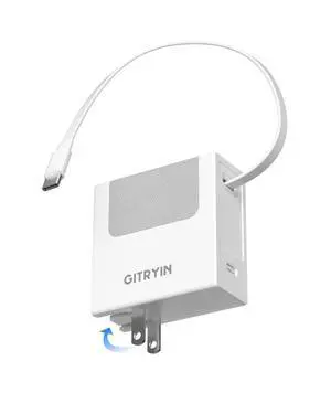 Portable USB C Charger Block, Retractable Wall Charger, 40W PD Fast Charging Block with 33.5in Type-C Cable, Power Adapter with Foldable Plug for iPhone 17/16/15, Galaxy S23 22, White Portable USB C Charger Block, Retractable Wall Charger, 40W PD Fast Charging Block with 33.5in Type-C Cable, Power Adapter with Foldable Plug for iPhone 17/16/15, Galaxy S23 22, White