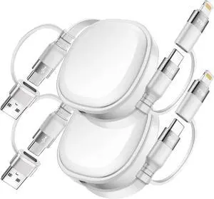 65W Retractable Charging Cable,5 in 1 Multi Charger Cable for Travel,USB Type C Charger Cord Fast Charging Cable with USB A/C to USBC+L for iPhone 17 16 15,iPad,Samsung,PS,Macbook-2Pack,3.8ft 65W Retractable Charging Cable,5 in 1 Multi Charger Cable for Travel,USB Type C Charger Cord Fast Charging Cable with USB A/C to USBC+L for iPhone 17 16 15,iPad,Samsung,PS,Macbook-2Pack,3.8ft