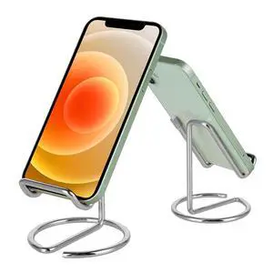 Cell Phone Stand for Desk, Cute Metal Silver Cell Phone Stand Holder Desk Accessories, Compatible with All Mobile Phones, iPhone, iPad Cell Phone Stand for Desk, Cute Metal Silver Cell Phone Stand Holder Desk Accessories, Compatible with All Mobile Phones, iPhone, iPad