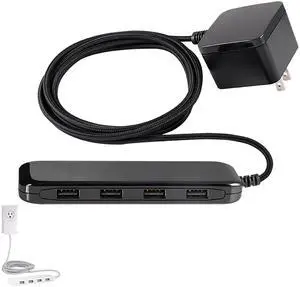 USB Desktop Charging Station, 24W 6 Ft 4 USB Ports Power Strip, Multiport USB Charging Station, USB A Desktop Charger for iPhone 16 Series, 15 Series, iPad Pro, Braided Cord, Black, 54734 USB Desktop Charging Station, 24W 6 Ft 4 USB Ports Power Strip, Multiport USB Charging Station, USB A Desktop Charger for iPhone 16 Series, 15 Series, iPad Pro, Braided Cord, Black, 54734