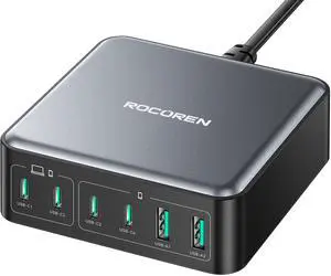 270W USB C Charger Block, 6 Port Multi USB-C Charging Station,100W PD Fast USBC Gan Charger Station Hub Dock for Multiple Devices, Laptop Type C for MacBook/iPhone 17/iPad/Galaxy S25 (Black) 270W USB C Charger Block, 6 Port Multi USB-C Charging Station,100W PD Fast USBC Gan Charger Station Hub Dock for Multiple Devices, Laptop Type C for MacBook/iPhone 17/iPad/Galaxy S25 (Black)