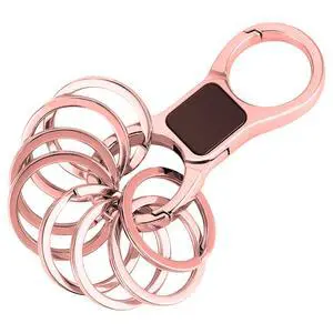 Key Chain, Quick Release Keychain with 8 Key Rings, Heavy Duty Car Keychains Organizer Key Ring Clip for Men Women (Rose Gold) Key Chain, Quick Release Keychain with 8 Key Rings, Heavy Duty Car Keychains Organizer Key Ring Clip for Men Women (Rose Gold)