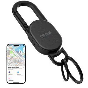Keychain Tracker, Keys Finder Works Compatible with Find My App (iOS Only), Heavy Duty Keychain Carabiner Car Key Chains for Men, Anti-Lost Tracker with Keyrings, Rechargeable & Waterproof, Black Keychain Tracker, Keys Finder Works Compatible with Find My App (iOS Only), Heavy Duty Keychain Carabiner Car Key Chains for Men, Anti-Lost Tracker with Keyrings, Rechargeable & Waterproof, Black