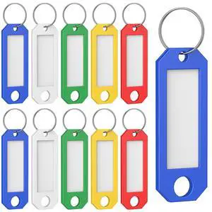 10 Pcs Key Tags, 5 Color Key Tags with Labels, Key Labels for Keychain, 2.3" x 0.8" Plastic Key Identifiers with Split Ring, Blank Key Ring Tags for House Office & School 10 Pcs Key Tags, 5 Color Key Tags with Labels, Key Labels for Keychain, 2.3" x 0.8" Plastic Key Identifiers with Split Ring, Blank Key Ring Tags for House Office & School