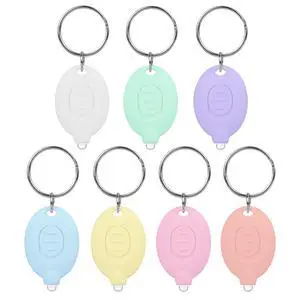 7 Pcs LED Keychain Flashlight Mini Keychain Light Bright Tiny Flashlight Small Portable Flashlight Battery Powered with Key Ring for Outdoor Activities And Emergency Lighting, 7 Light Colors of Shells 7 Pcs LED Keychain Flashlight Mini Keychain Light Bright Tiny Flashlight Small Portable Flashlight Battery Powered with Key Ring for Outdoor Activities And Emergency Lighting, 7 Light Colors of Shells