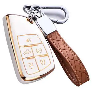 Key Fob Cover for Chevy GMC with Keychain, Silverado Sierra Tahoe Suburban Equinox Traverse Yukon Denali Terrain Buick Envision Premium Soft TPU Case (5 Buttons Ivory) Key Fob Cover for Chevy GMC with Keychain, Silverado Sierra Tahoe Suburban Equinox Traverse Yukon Denali Terrain Buick Envision Premium Soft TPU Case (5 Buttons Ivory)