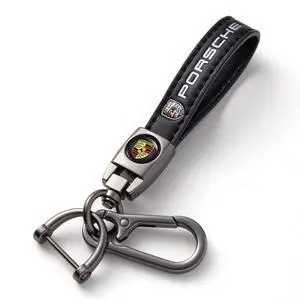 Car Keychain Keyring for Automobile,Leather Key Chain Compatible With Porsche Panamera Cayenne Macan Boxster Taycan Cayman 718 911 KeyFob Holder Replacement Car Keychain Keyring for Automobile,Leather Key Chain Compatible With Porsche Panamera Cayenne Macan Boxster Taycan Cayman 718 911 KeyFob Holder Replacement