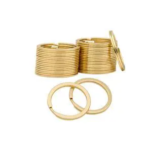 20 Pack Key Ring Keychain 1-1/5 Inch 30mm Diameter Metal Flat Split Key Chains Rings for Home Car Dog Tag Office Lanyards Keys Attachment Golden 20 Pack Key Ring Keychain 1-1/5 Inch 30mm Diameter Metal Flat Split Key Chains Rings for Home Car Dog Tag Office Lanyards Keys Attachment Golden