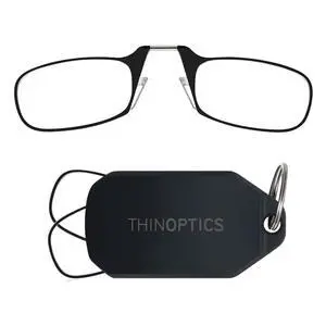 Keychain Reading Glasses - Slim, Folding Armless Pocket Readers with Protective Keychain Case - Lightweight, Durable & Convenient - Black, Black 2.0x Keychain Reading Glasses - Slim, Folding Armless Pocket Readers with Protective Keychain Case - Lightweight, Durable & Convenient - Black, Black 2.0x