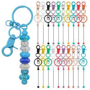 20 Pcs Beadable Keychains Bulk Kit DIY Keychain Making Supplies with Metal Blanks for Crafts, Jewelry, Charms, Custom Projects Blank Chain Bars for Beaded Keychain Design (Colourful) 20 Pcs Beadable Keychains Bulk Kit DIY Keychain Making Supplies with Metal Blanks for Crafts, Jewelry, Charms, Custom Projects Blank Chain Bars for Beaded Keychain Design (Colourful)
