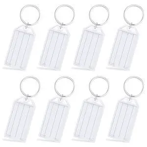 20 Pieces Key Tags 2 Inch Plastic Key Chain Tags with Ruled Blank Paper Labels Transparent Covers and Split Rings Sturdy Item Identifiers, White 20 Pieces Key Tags 2 Inch Plastic Key Chain Tags with Ruled Blank Paper Labels Transparent Covers and Split Rings Sturdy Item Identifiers, White