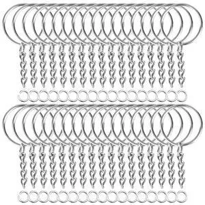 50Pcs Keychains with Chain and 50 Pcs Jump Rings, Keychain Rings Kit Findings Bulk for Keychain Making Supplie DIY Crafts 50Pcs Keychains with Chain and 50 Pcs Jump Rings, Keychain Rings Kit Findings Bulk for Keychain Making Supplie DIY Crafts
