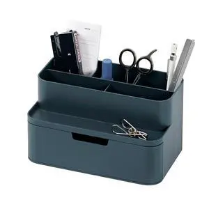 Compact Desk Organizer Small 5-Compartment, Half Drawer Storage Pen Holder, Stationery Organizer for Desktop, Vanity, Shelf (Made in Korea, Blue) Compact Desk Organizer Small 5-Compartment, Half Drawer Storage Pen Holder, Stationery Organizer for Desktop, Vanity, Shelf (Made in Korea, Blue)