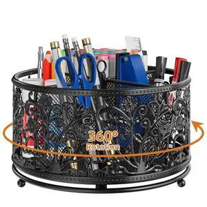 Pencil Holder for Desk - Cute Rotating Pen Organizer Caddy Desktop Storage Stationery Supplies for Office Home Classroom School Pencil Holder for Desk - Cute Rotating Pen Organizer Caddy Desktop Storage Stationery Supplies for Office Home Classroom School