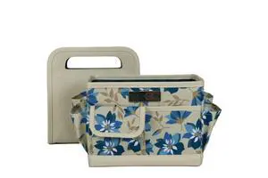 Desktop Tote Organizer Tan Floral Craft Bag Portable Storage for Art Supplies, Sewing, Scrapbooking, DIY Tools & Creative Project Organization Desktop Tote Organizer Tan Floral Craft Bag Portable Storage for Art Supplies, Sewing, Scrapbooking, DIY Tools & Creative Project Organization