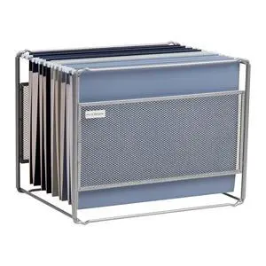 Hanging File Folder Organizer, Desktop Organizer, Storage, Office, Metal Mesh, Silver Hanging File Folder Organizer, Desktop Organizer, Storage, Office, Metal Mesh, Silver